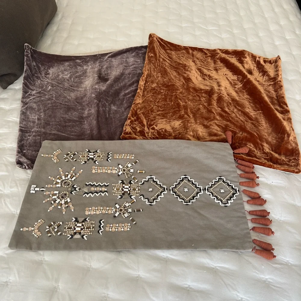 West elm throw pillow cover lot